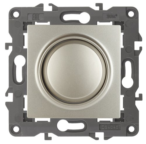 Светорегулятор поворото-нажимной без рамки Эра Elegance 5-400Вт шампань картинка